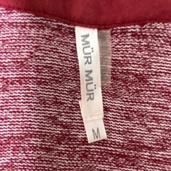 Mur Mur Deep Red Open Shoulder Sweater Tunic - Picture 6 of 6